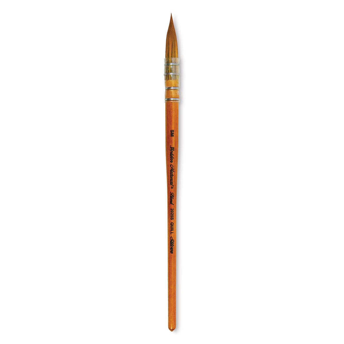 Silver Brush Golden Natural Brush - Quill, Short Handle, Size Small