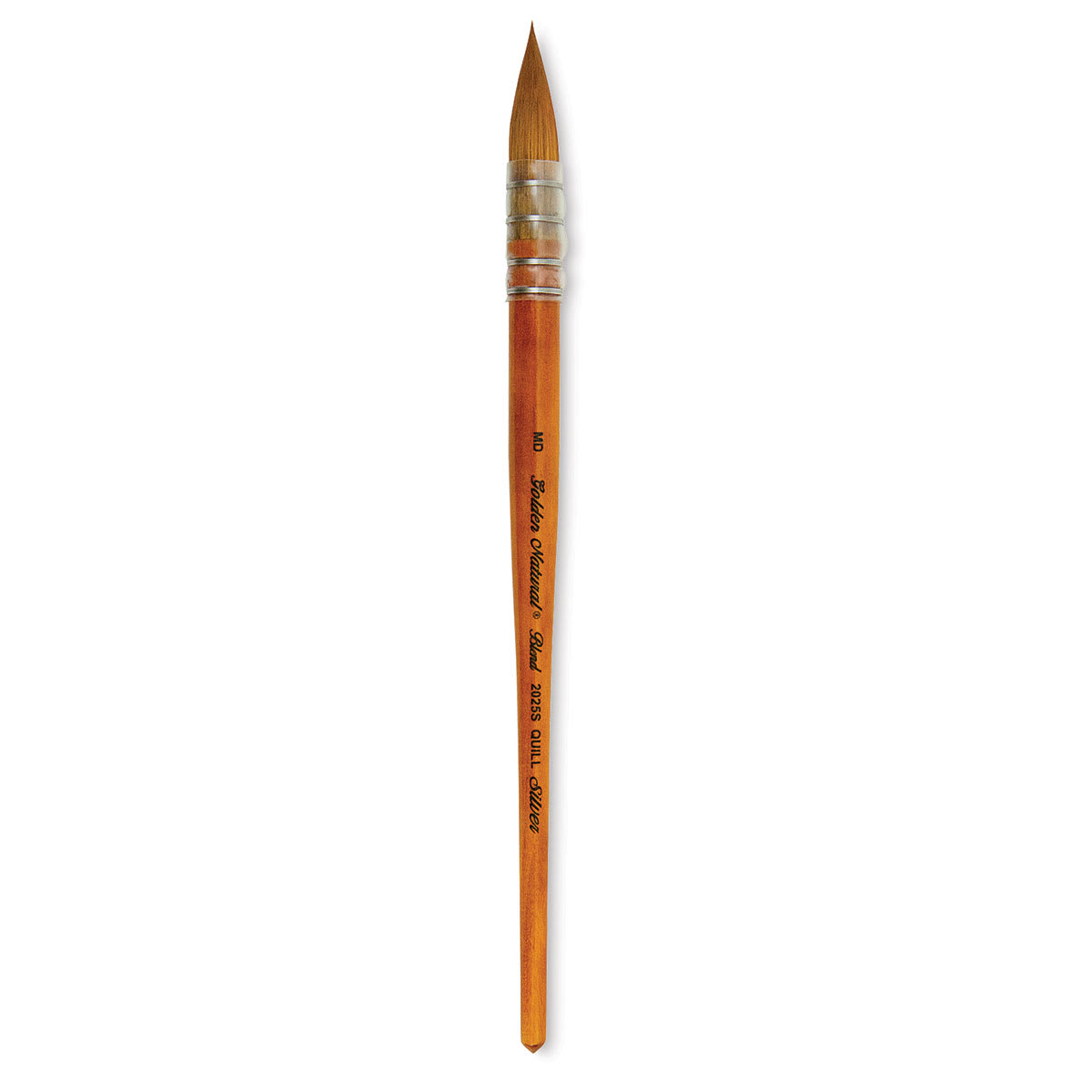 Silver Brush Golden Natural Brush - Quill, Short Handle, Size Medium