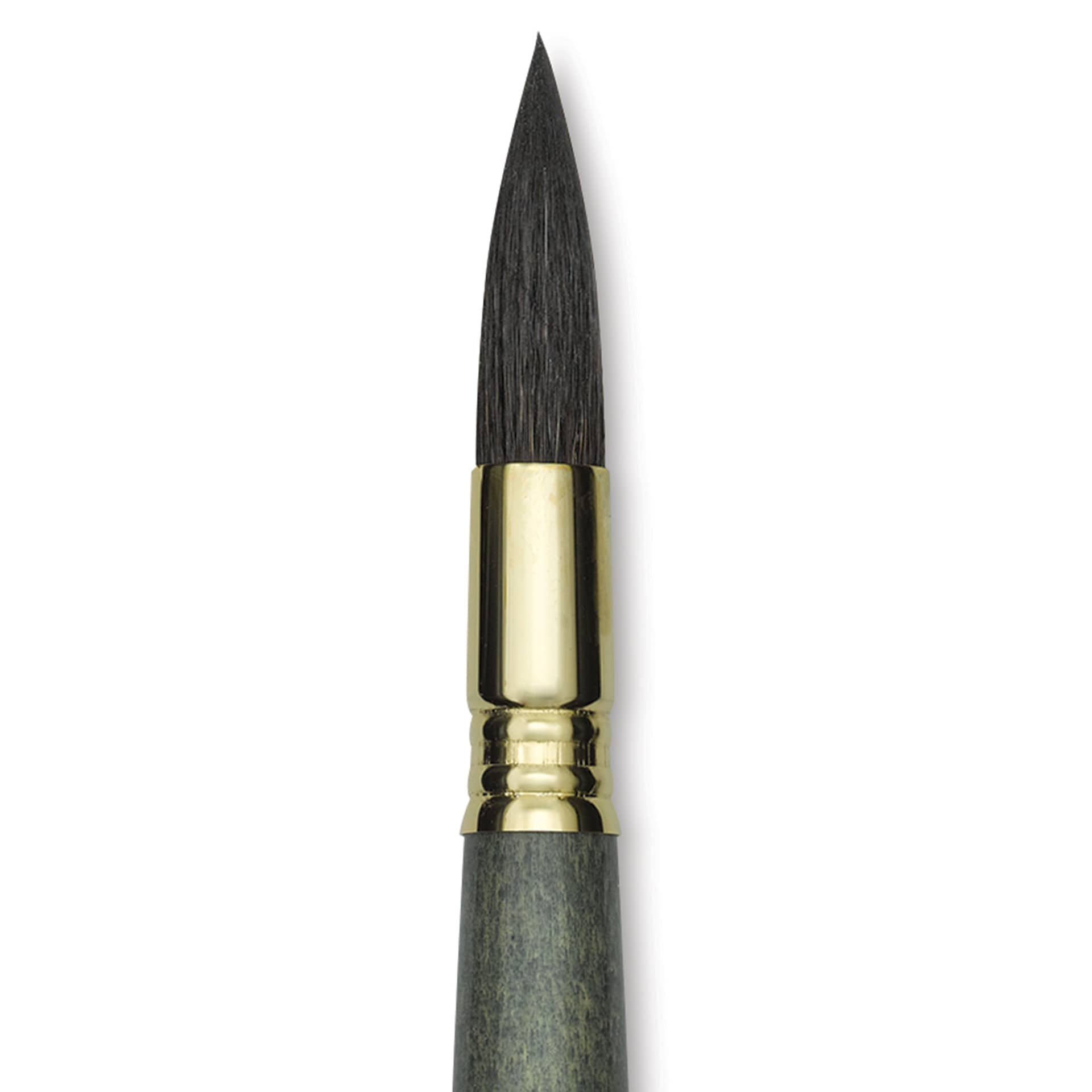 Escoda Aquario Gold Squirrel Mop Brush - Round Mop, Size 12, Short Handle (close-up)