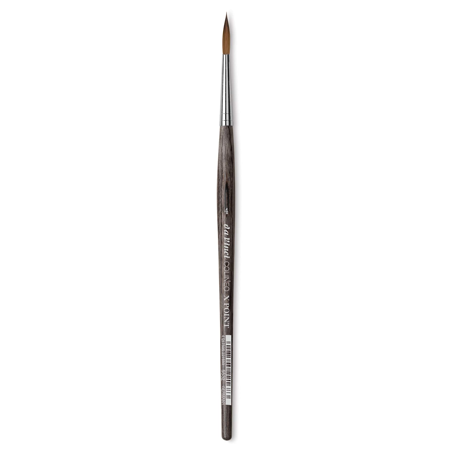 Da Vinci Colineo Synthetic Kolinsky Sable Brush - X Point Round, Size 4, Short Handle