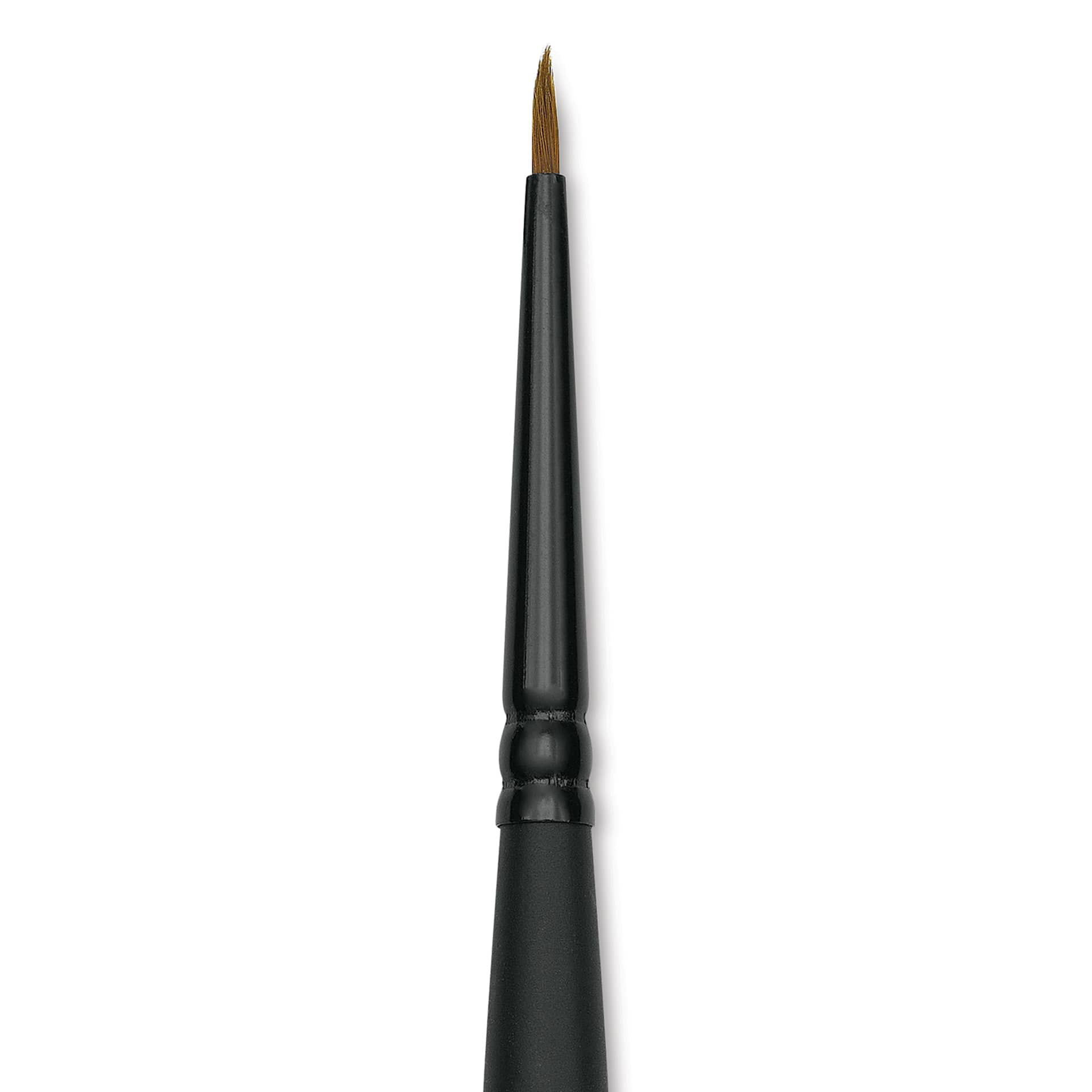 Raphaël Stradivarius Synthetic Kolinsky Sable Brush - Spotter, Size 1, Short Handle (close-up)