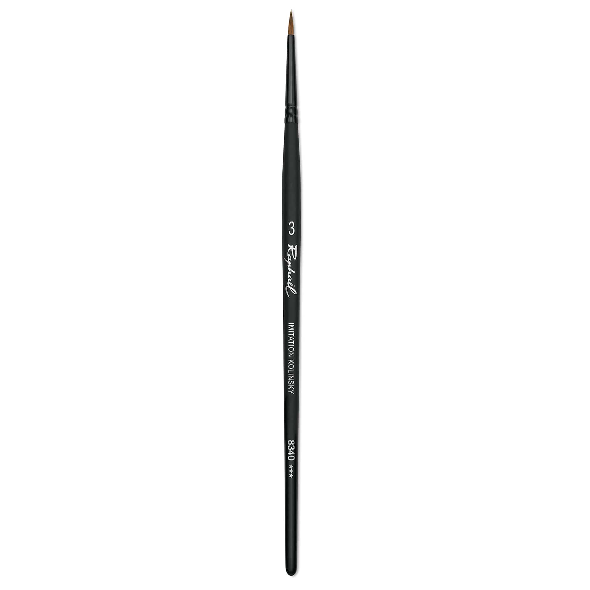 Raphaël Stradivarius Synthetic Kolinsky Sable Brush - Spotter, Size 3, Short Handle