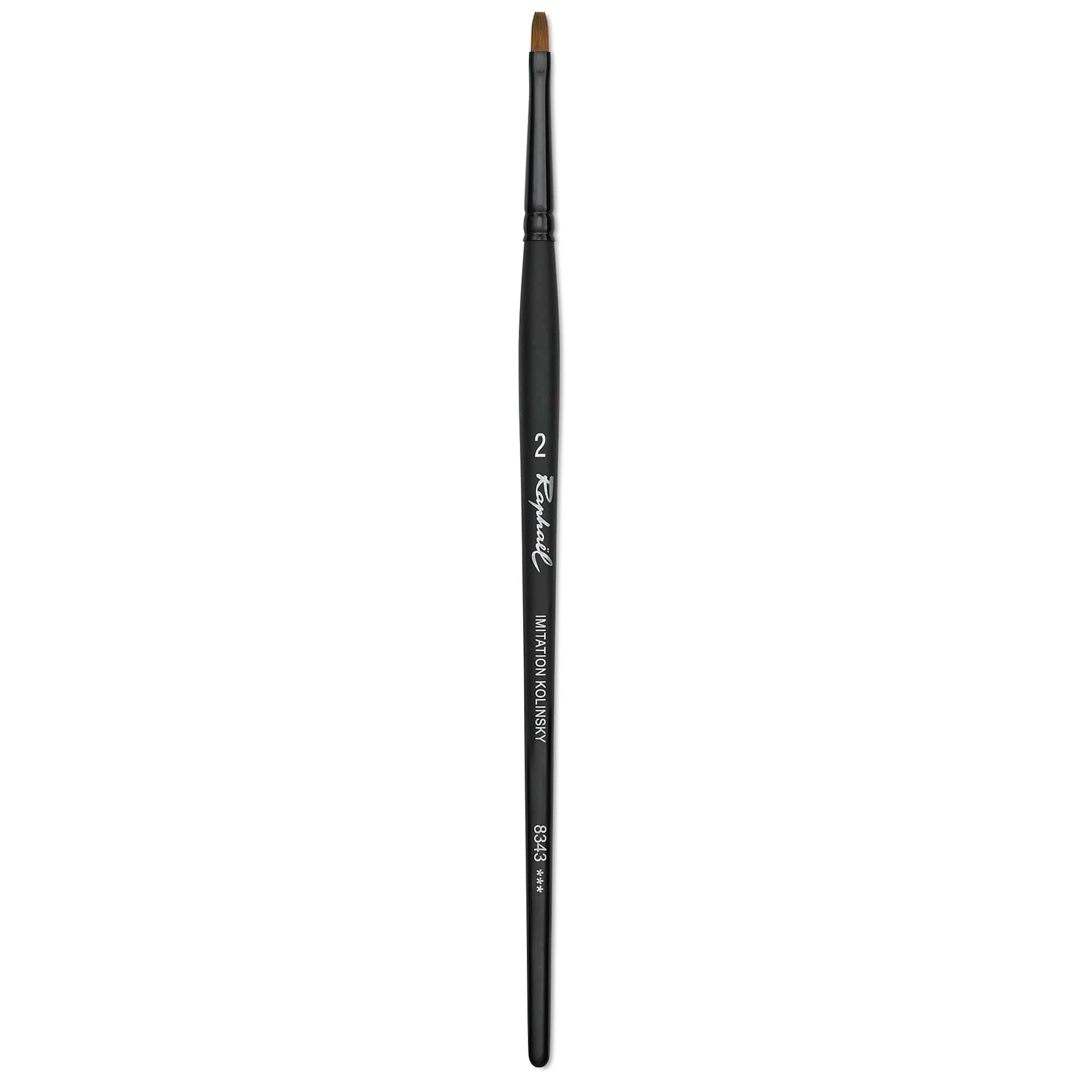 Raphaël Stradivarius Synthetic Kolinsky Sable Brush - Flat, Size 2, Short Handle