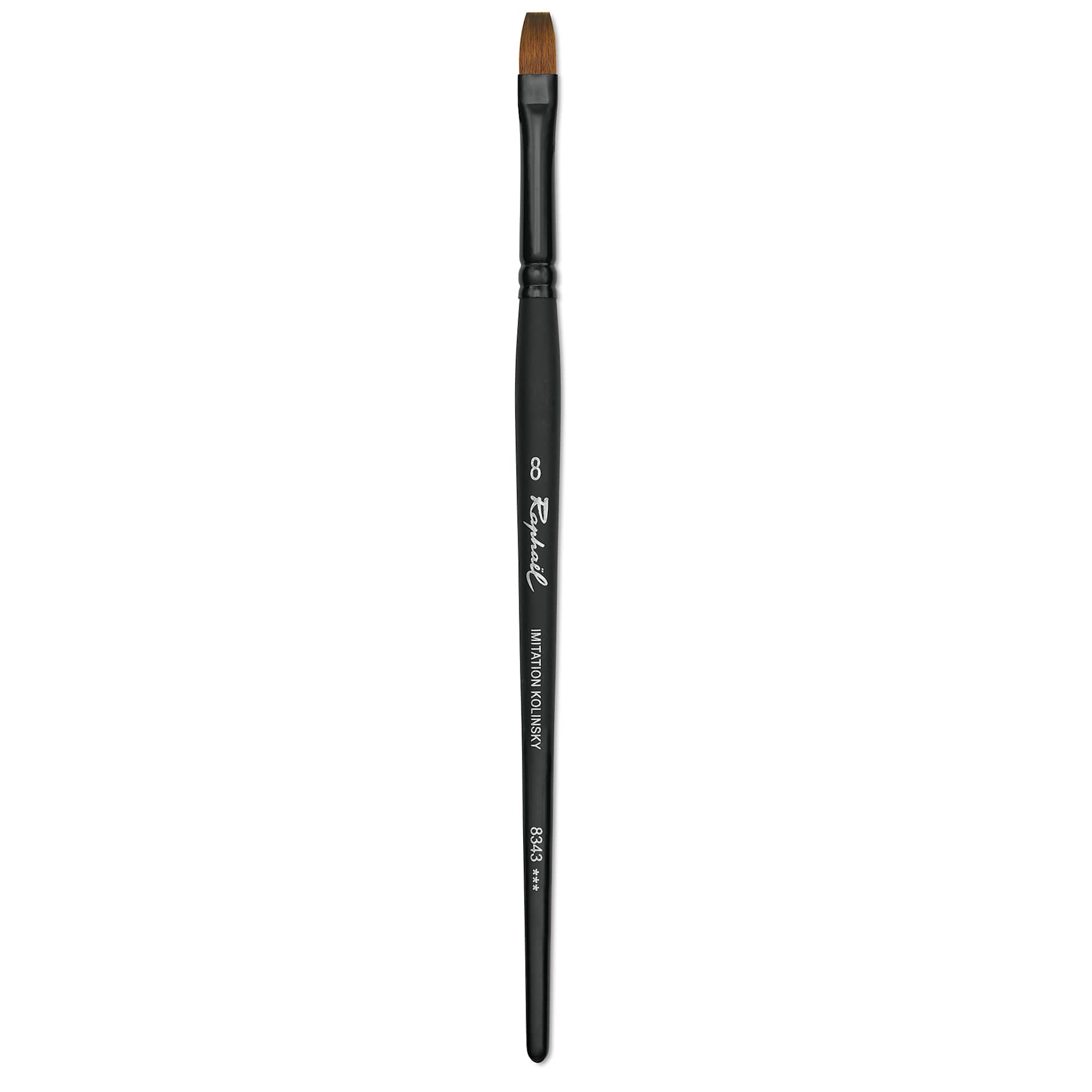 Raphaël Stradivarius Synthetic Kolinsky Sable Brush - Flat, Size 8, Short Handle