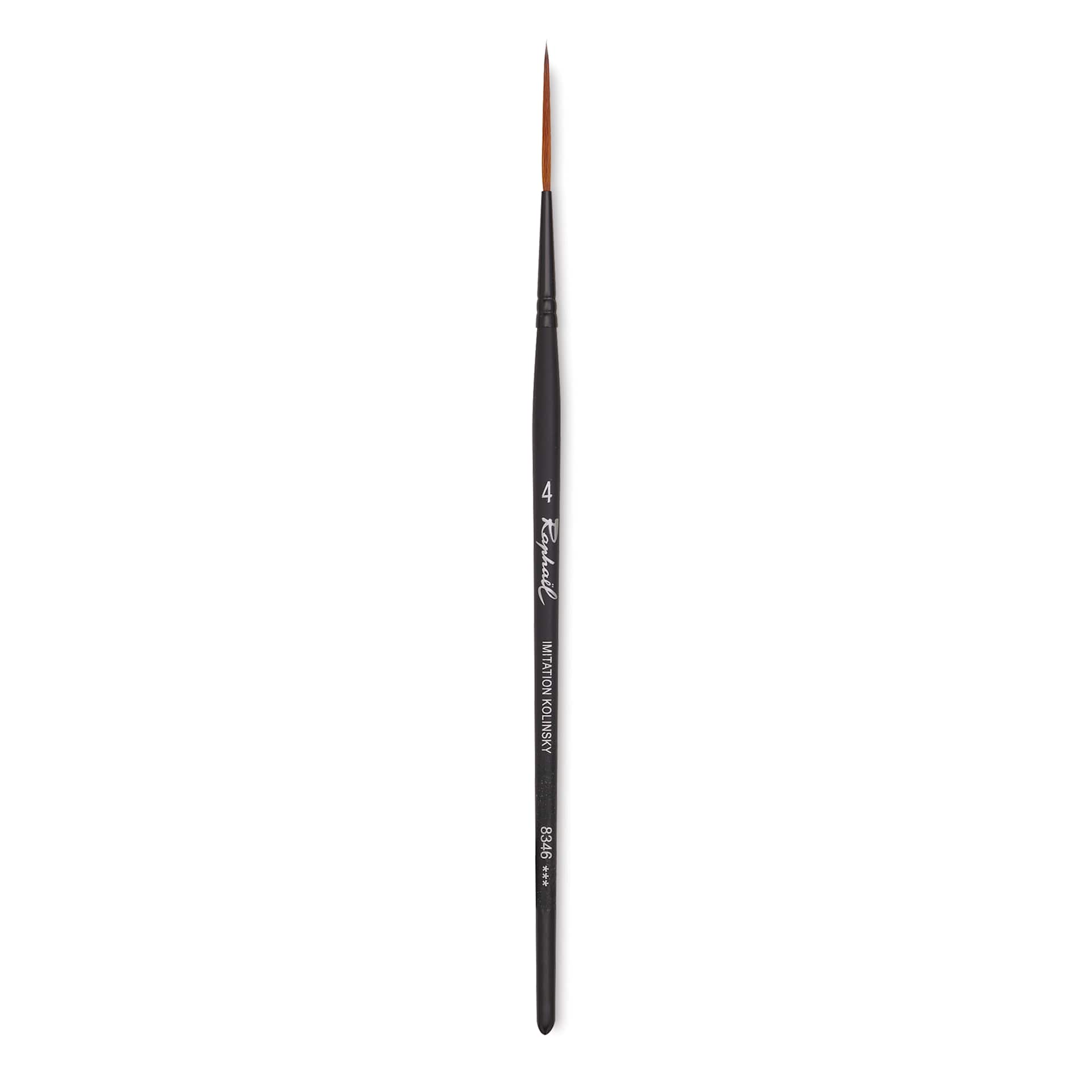 Raphaël Stradivarius Synthetic Kolinsky Sable Brush - Rigger, Size 4, Short Handle