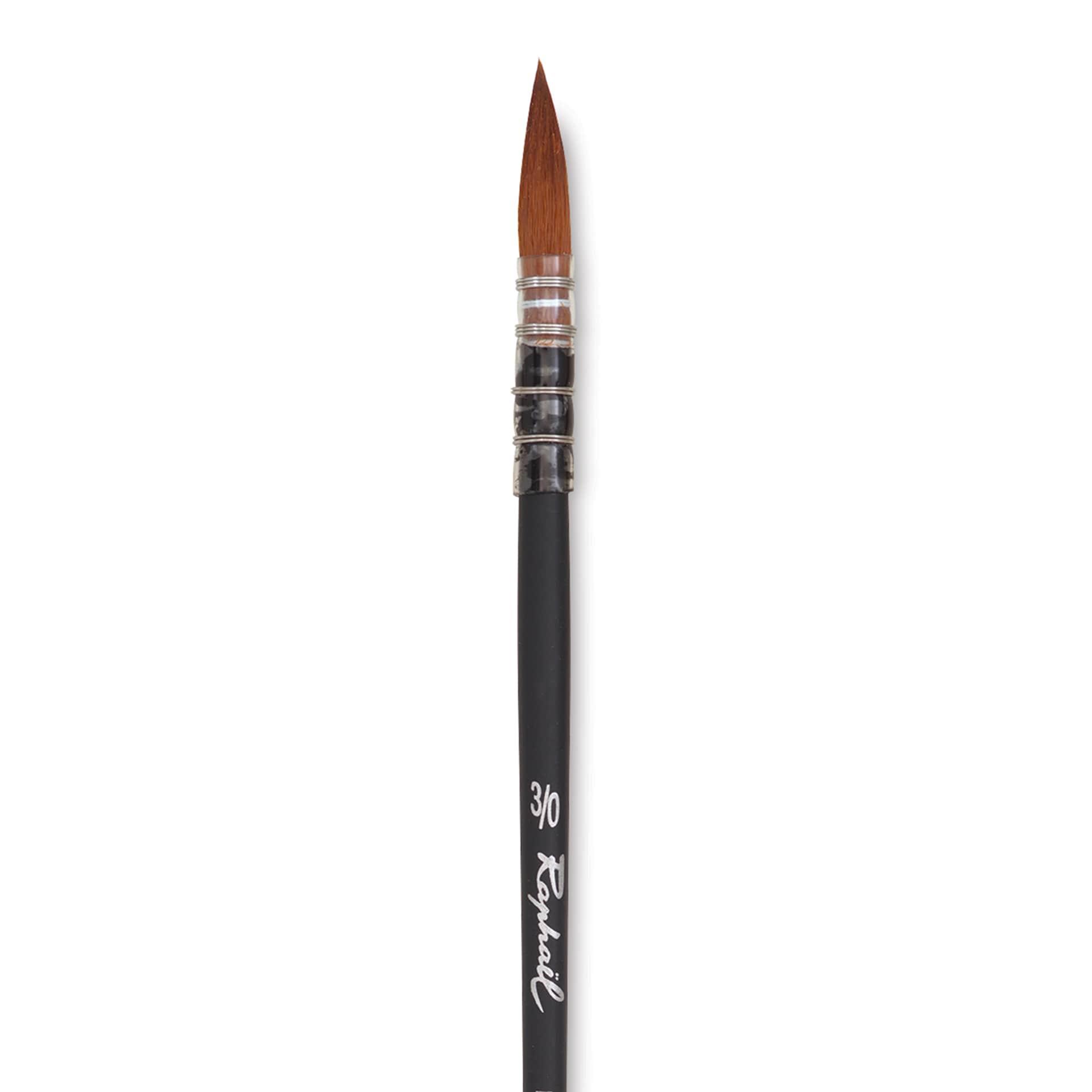 Raphaël Stradivarius Synthetic Kolinsky Sable Brush - Mop, Size 3/0, Short Handle, close-up