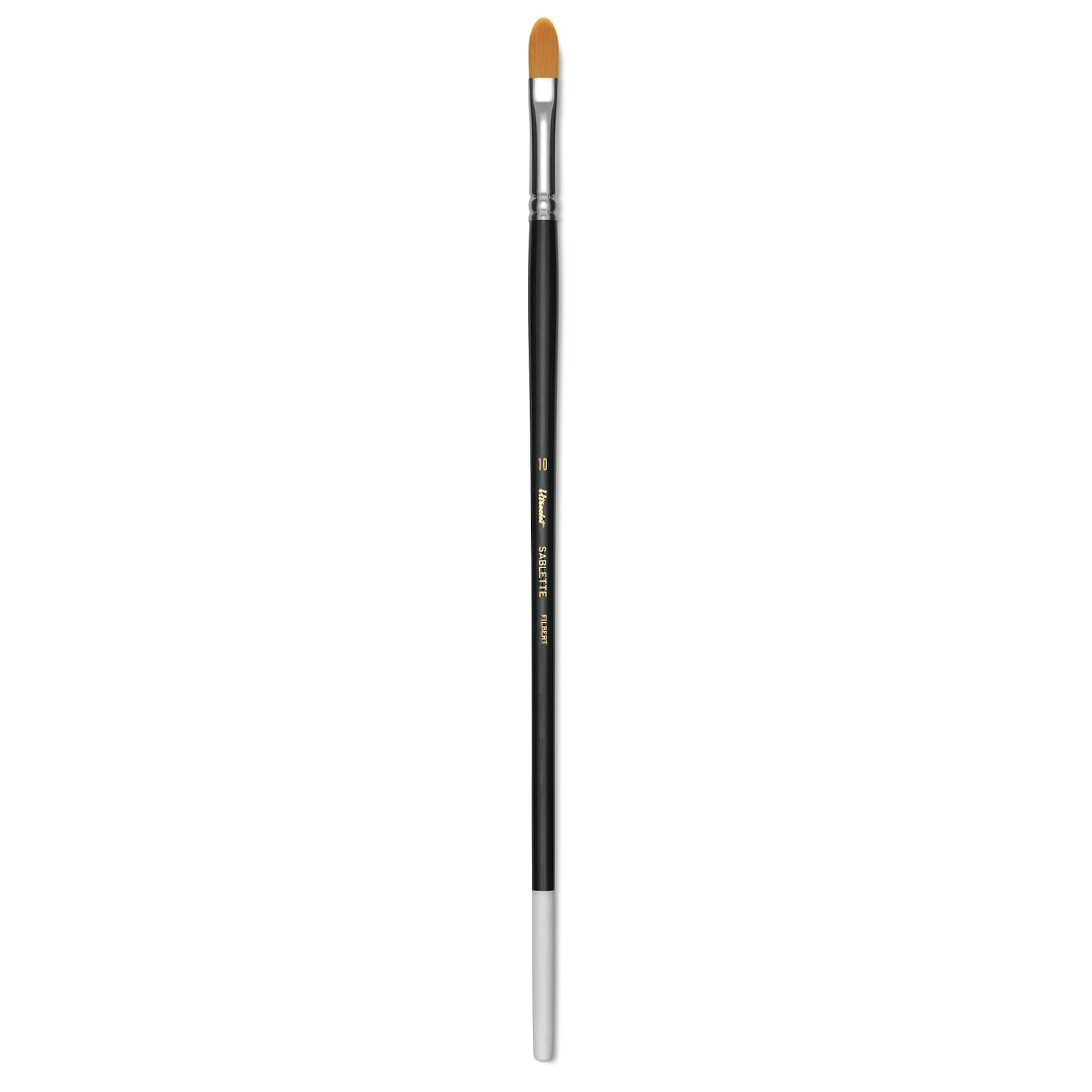 Utrecht Synthetic Sablette Brush - Long Handle, Filbert, Size 10