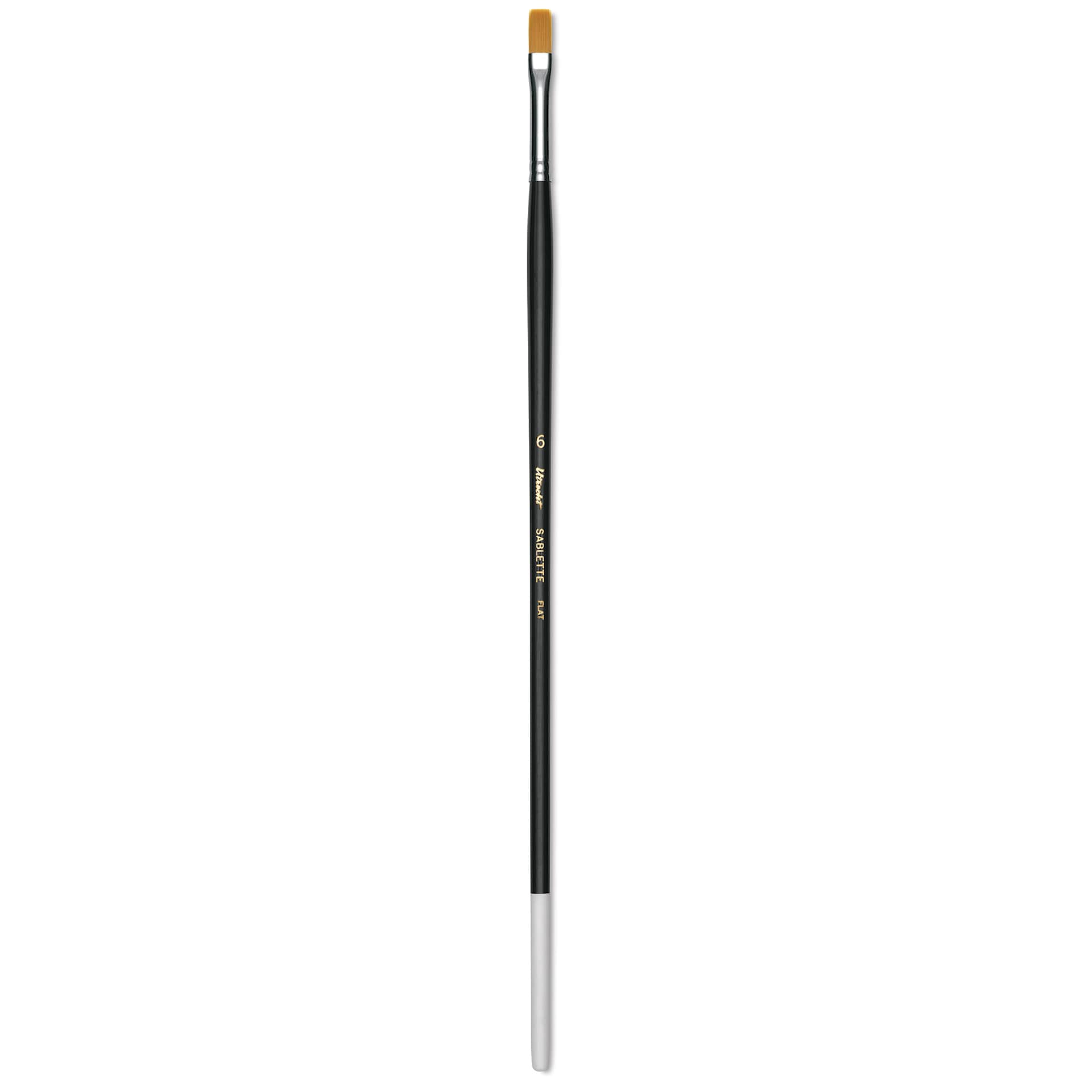 Utrecht Synthetic Sablette Brush - Long Handle, Flat, Size 6
