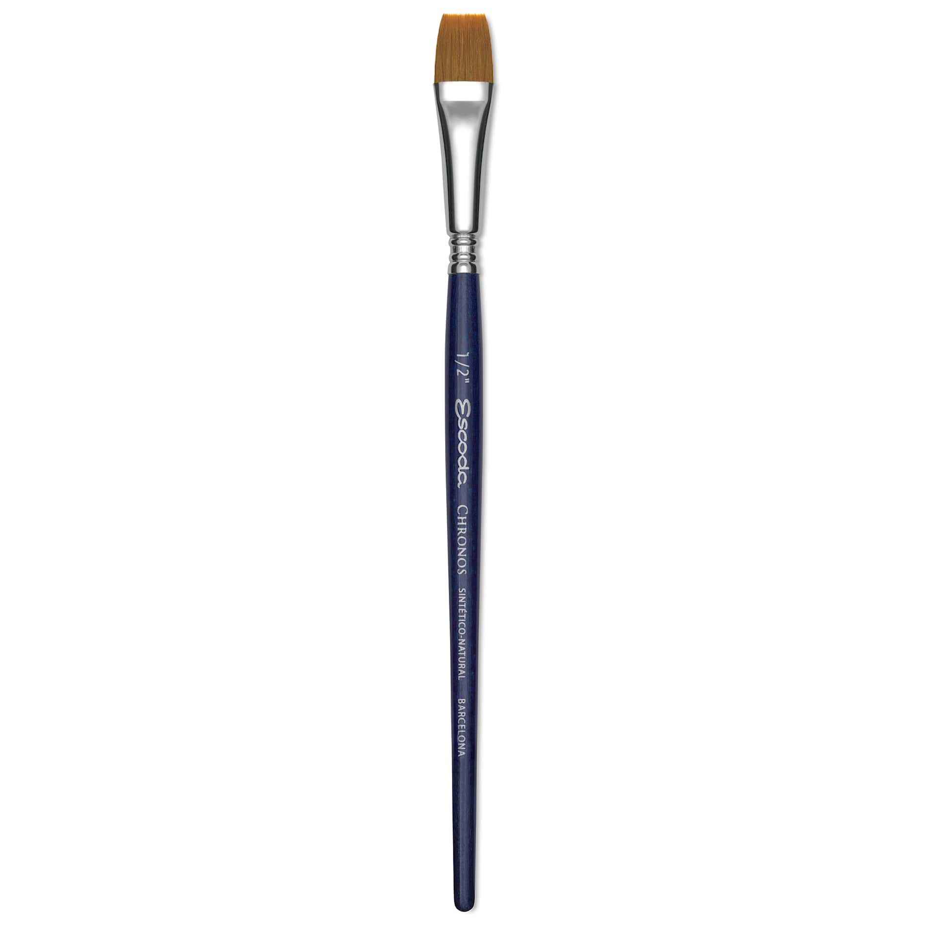 Escoda Chronos Brush - Short Handle, Bright, Size 1/2"