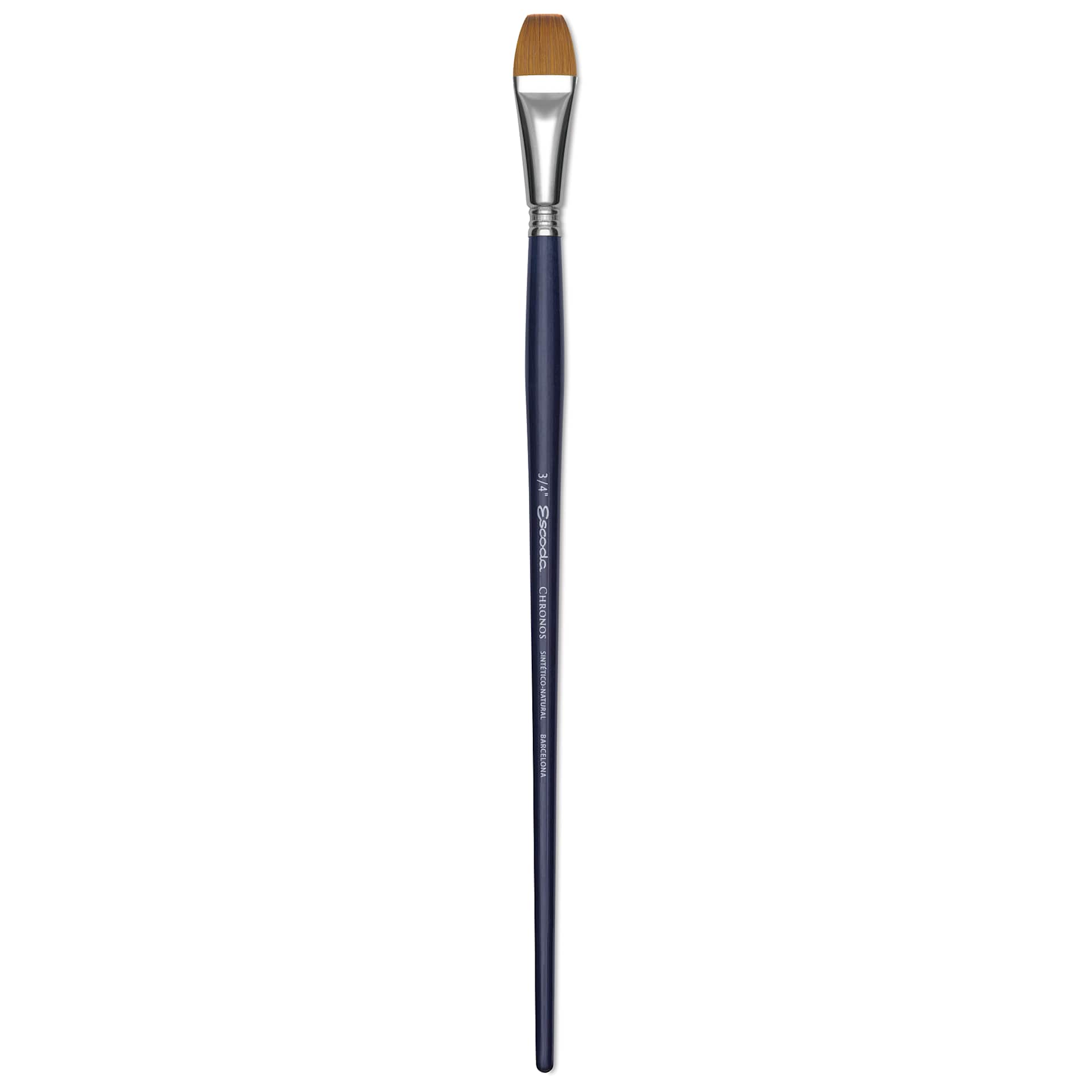 Escoda Chronos Brush - Long Handle, Bright, Size 3/4"