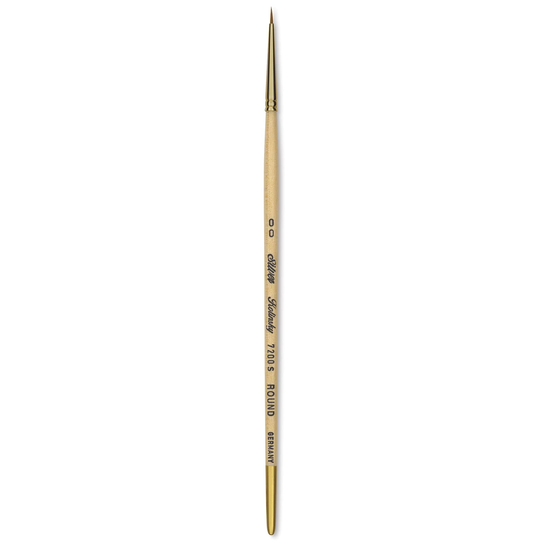 Silver Brush Silver Kolinsky Red Sable Brush - Short Handle, Round, Size 2/0