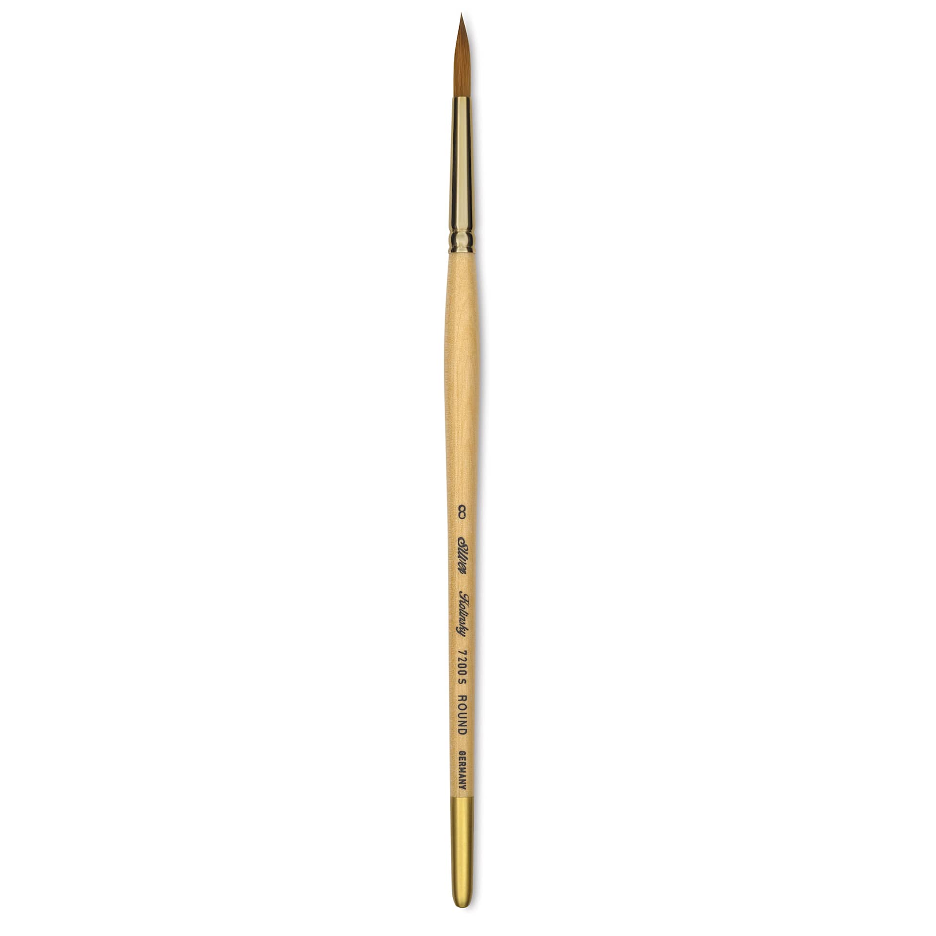 Silver Brush Silver Kolinsky Red Sable Brush - Short Handle, Round, Size 8
