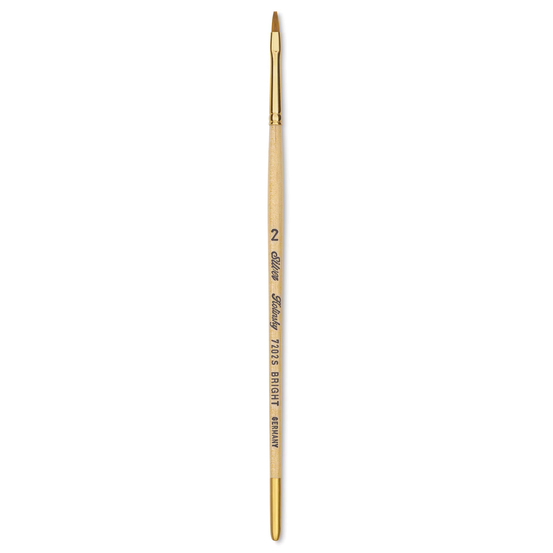 Silver Brush Silver Kolinsky Red Sable Brush - Short Handle, Bright, Size 2
