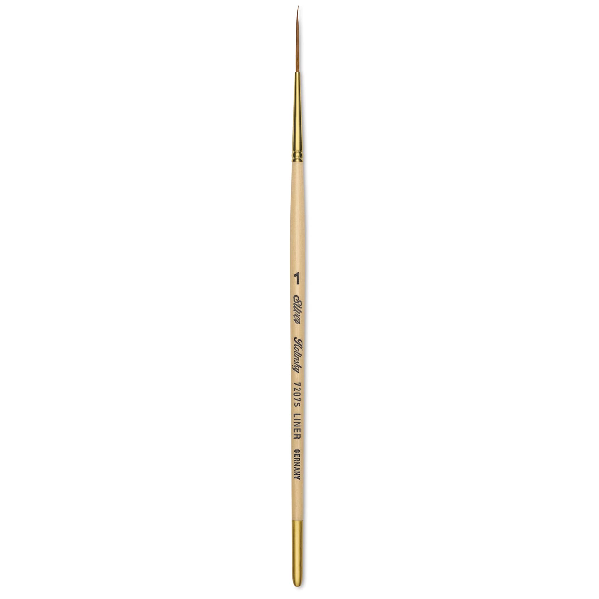 Silver Brush Silver Kolinsky Red Sable Brush - Short Handle, Script Liner, Size 1