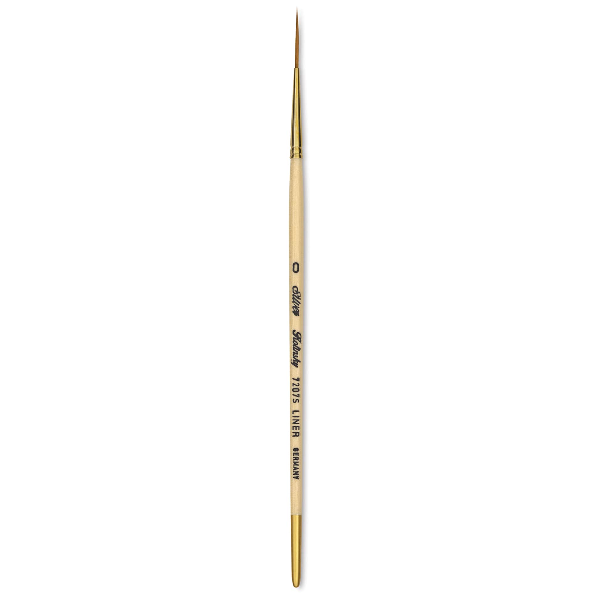 Silver Brush Silver Kolinsky Red Sable Brush - Short Handle, Script Liner, Size 0