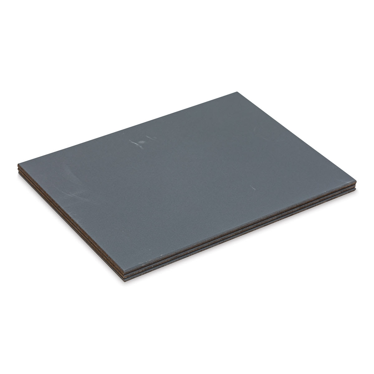 Ampersand Pastelboard Panel - 6" x 8", 1/8" Profile, Gray, Pkg of 3 stacked side view