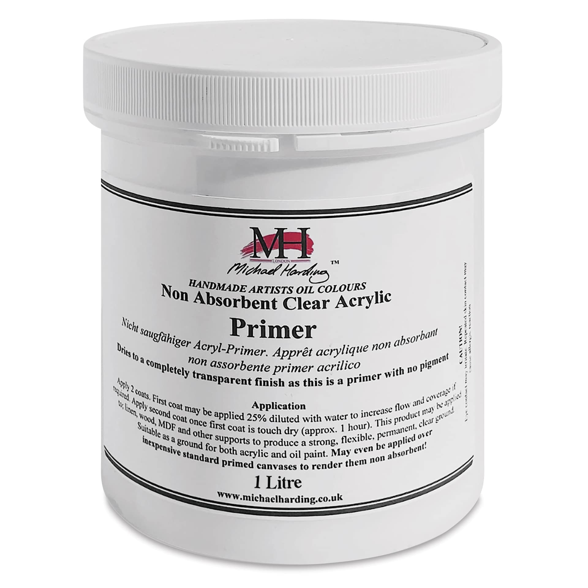 Michael Harding Non-Absorbent Acrylic Primer - Clear, 500 ml, Jar