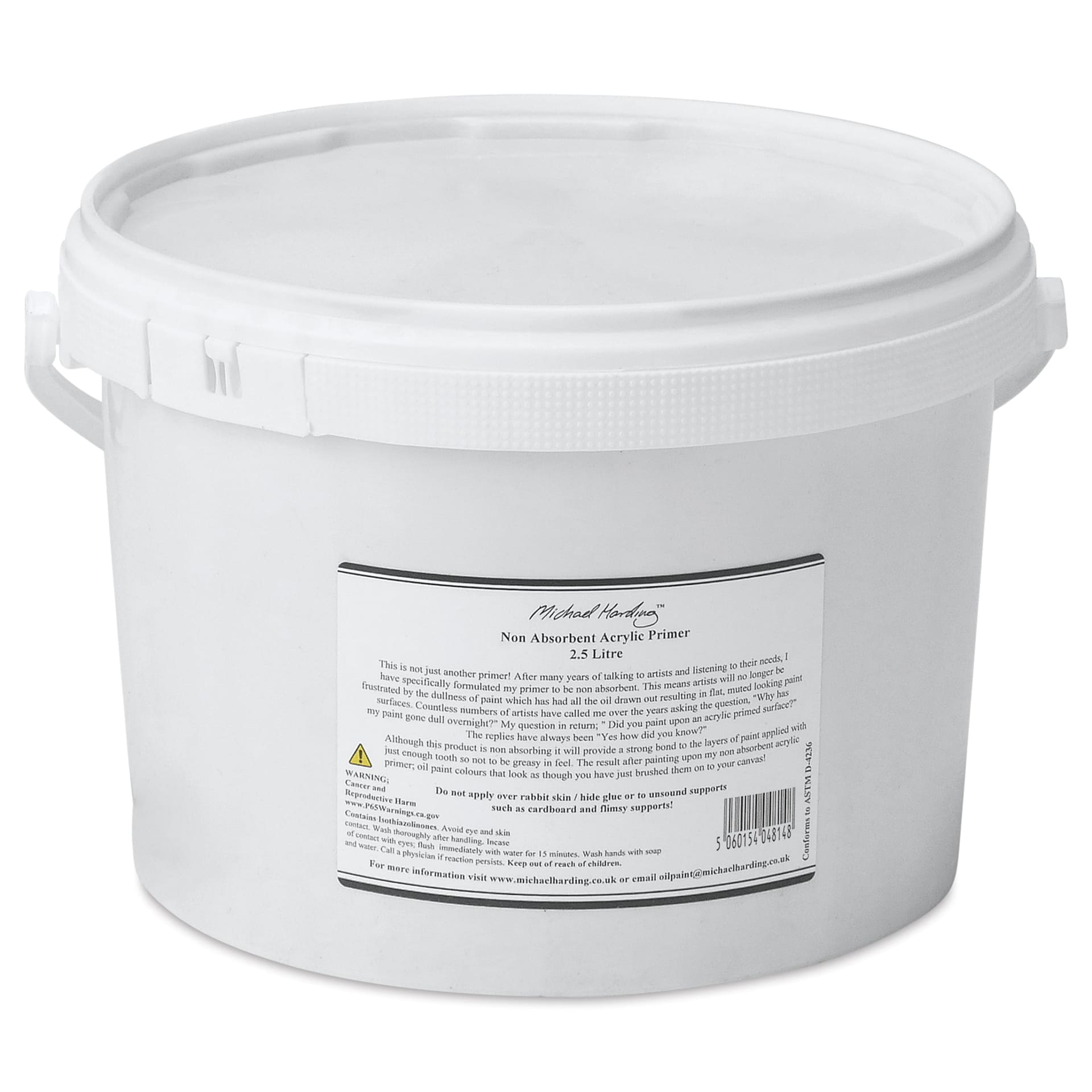 Michael Harding Non-Absorbent Acrylic Primer - Olive Green, 2.5 Liter, Bucket - back