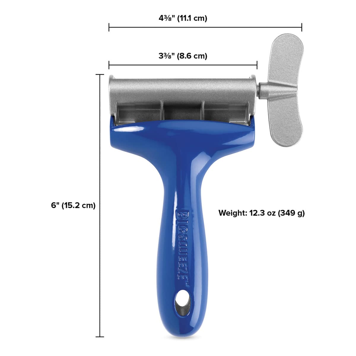 Big Squeeze Tube Squeezer - Profile of Squeezer showing dimensions