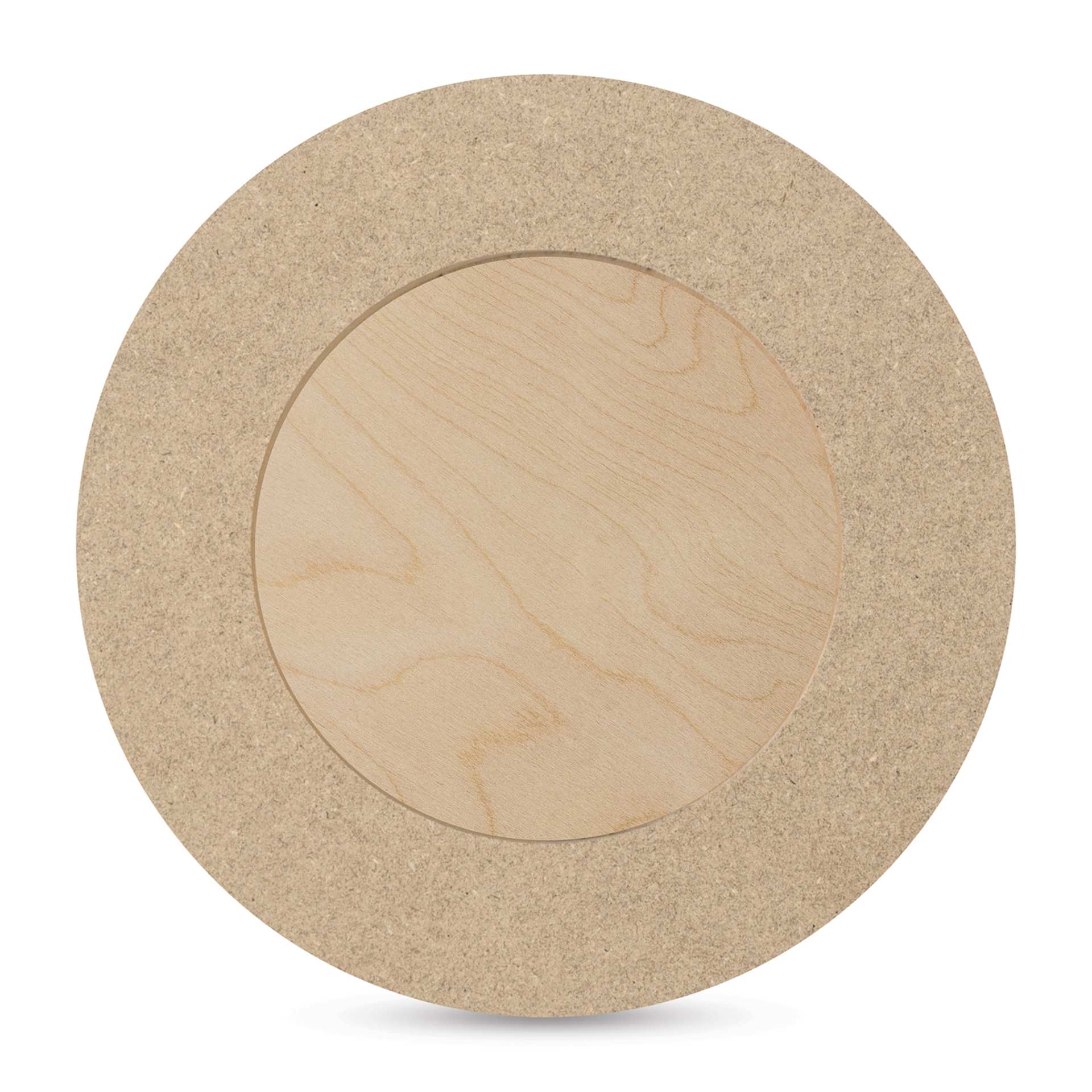 American Easel Cradled Round Birch Painting Panel - 8" Dia. x 7/8" D (Back)