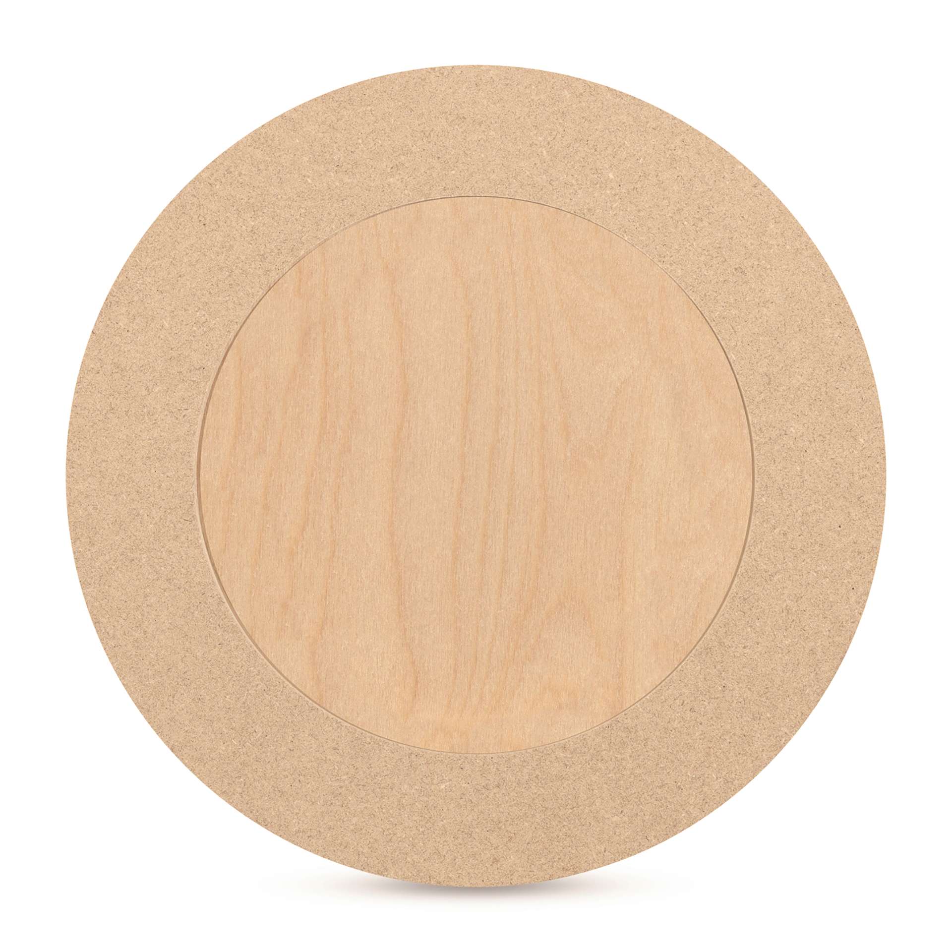 American Easel Cradled Round Birch Painting Panel - 10" Dia. x 7/8" D (Back)