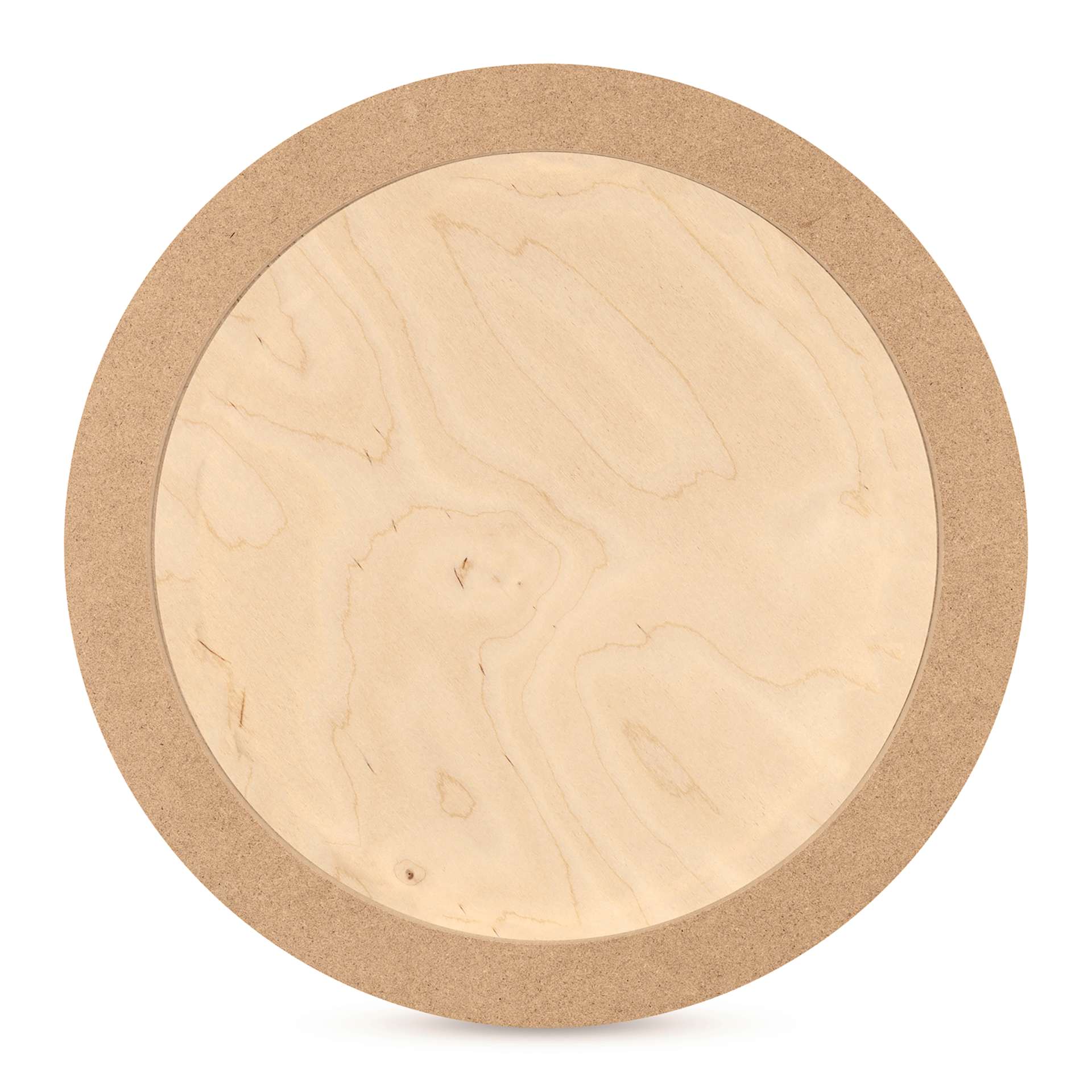 American Easel Cradled Round Birch Painting Panel - 18" Dia. x 7/8" D (Back)