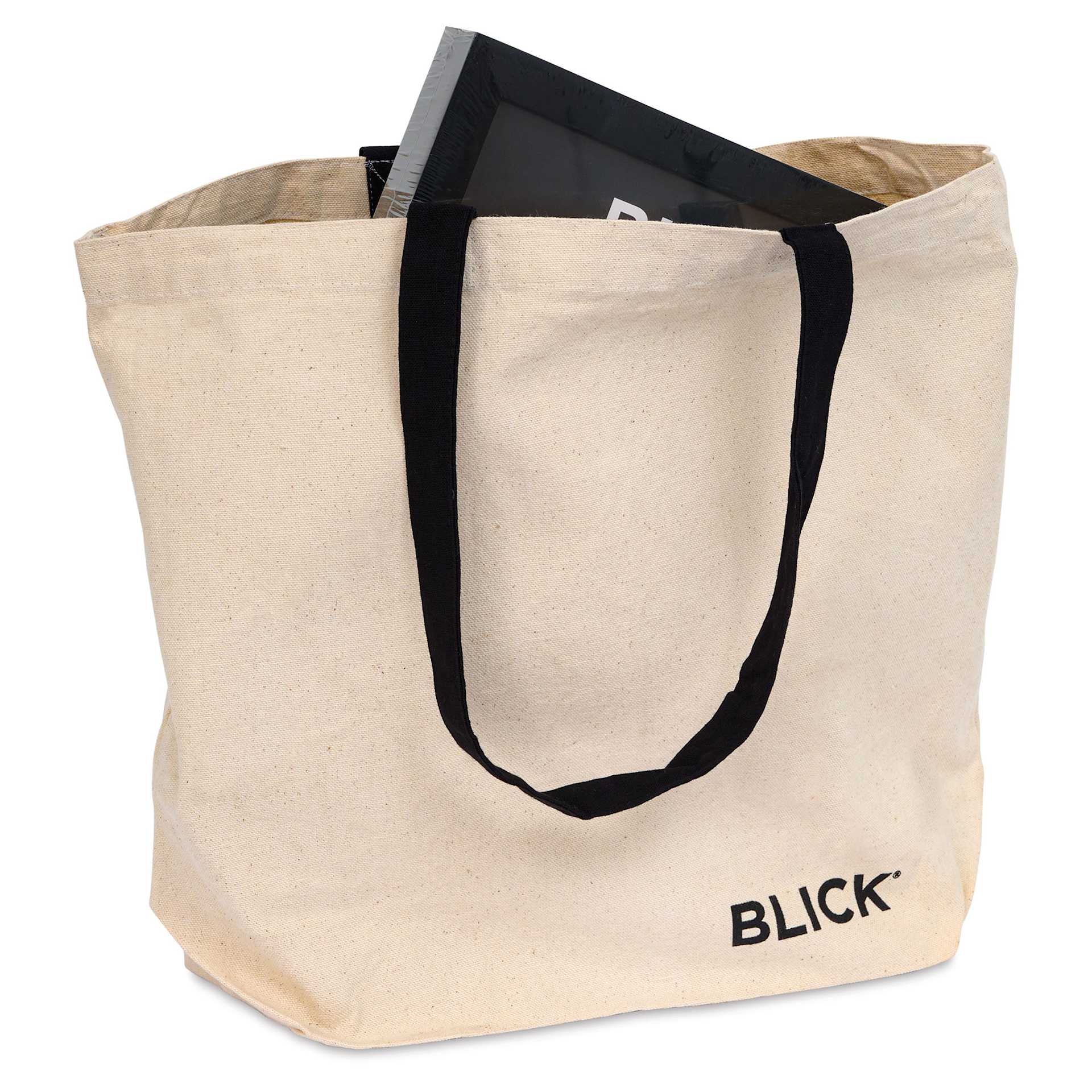Blick Canvas Tote Bag holding frame not included