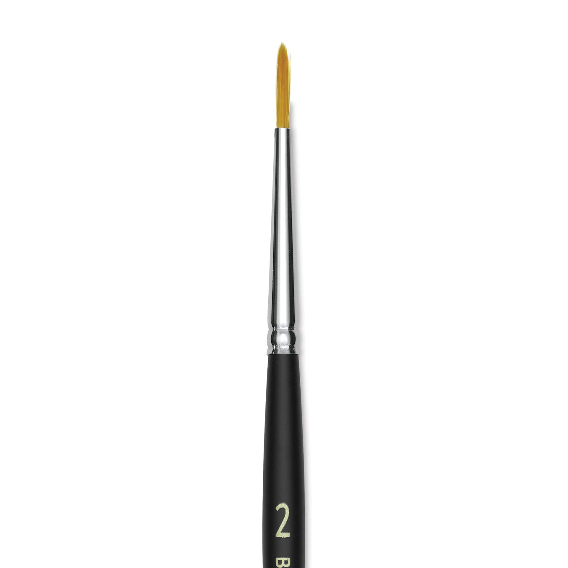 Blick Masterstroke Golden Taklon Brush - Round, Short Handle, Size 2 (close-up)