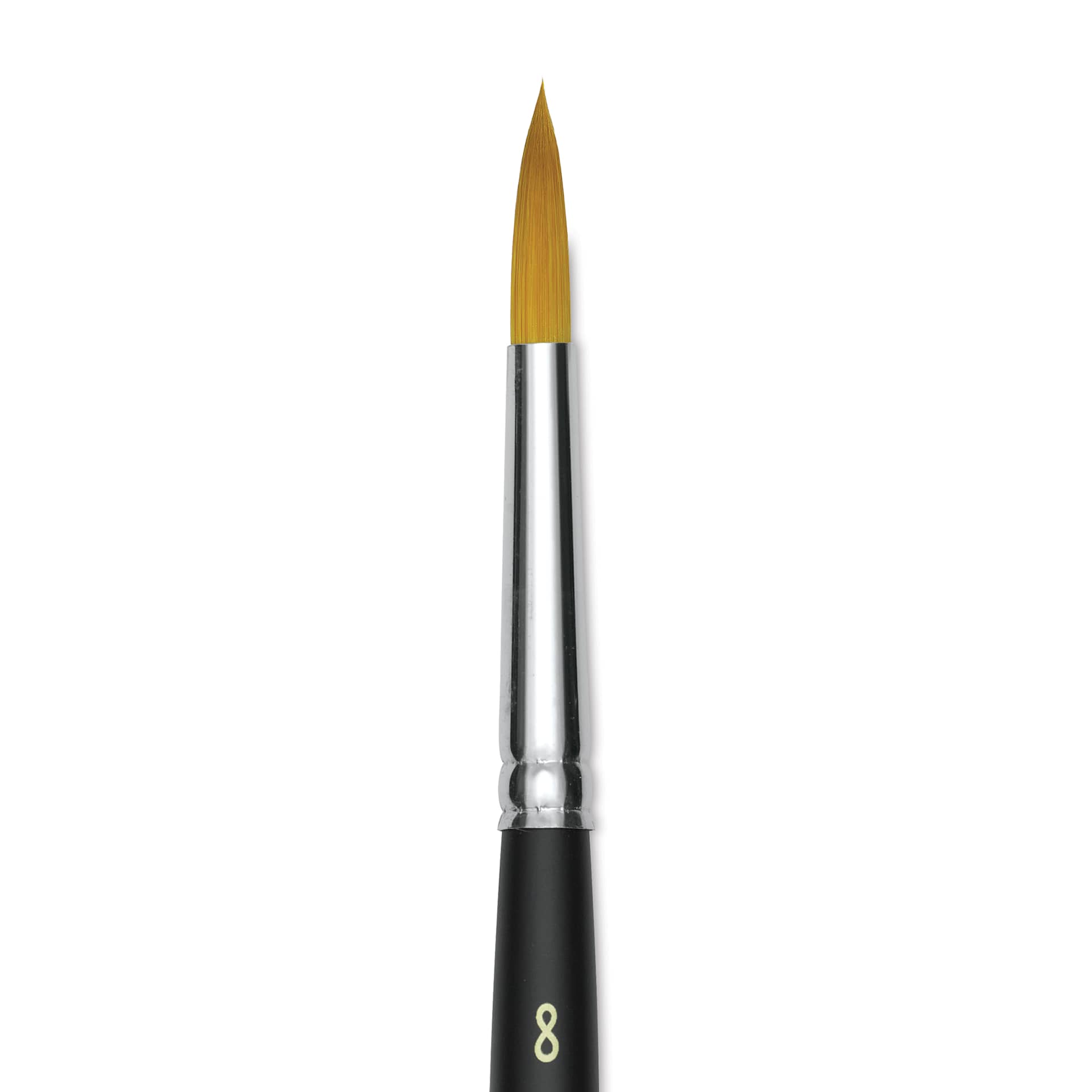Blick Masterstroke Golden Taklon Brush - Round, Short Handle, Size 8 (close-up)