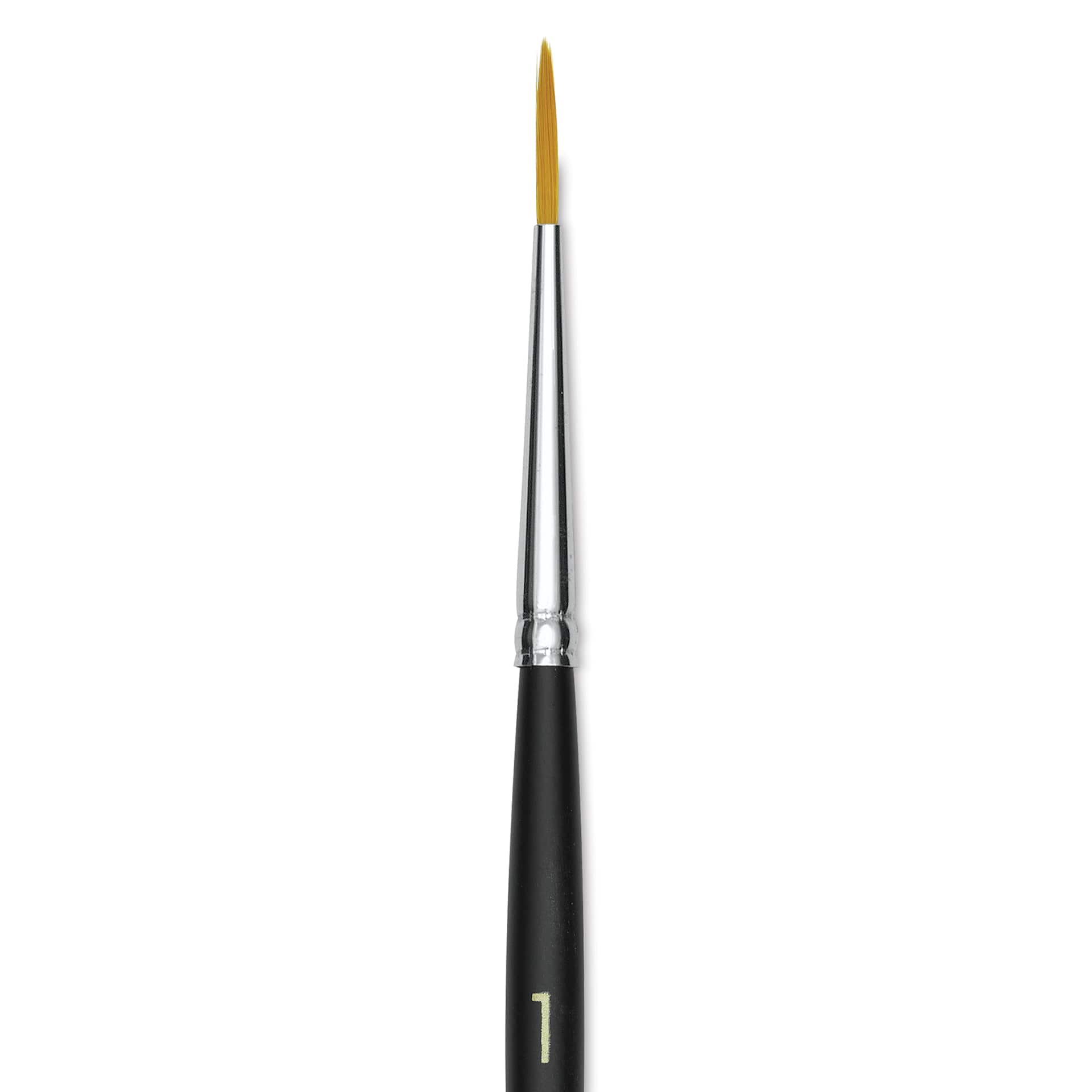 Blick Masterstroke Golden Taklon Brush - Liner, Short Handle, Size 1 (close-up)