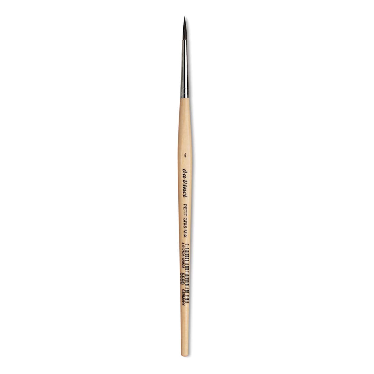 Da Vinci Petit Gris Pur Blue Squirrel Brush - Round, Short Handle, Size 4