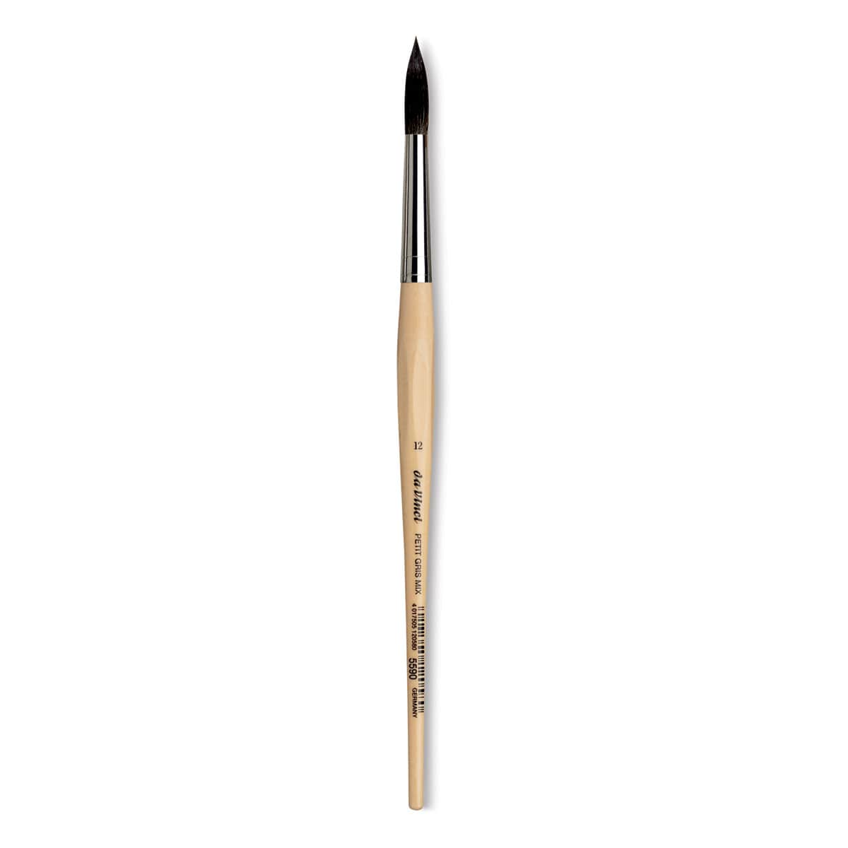 Da Vinci Petit Gris Pur Blue Squirrel Brush - Round, Short Handle, Size 12