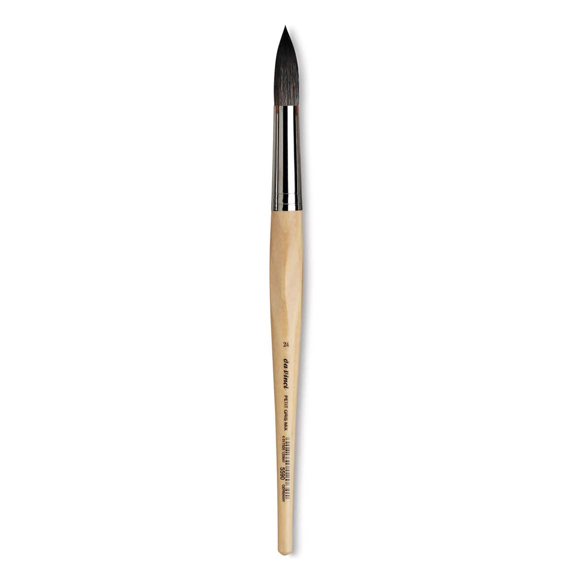 Da Vinci Petit Gris Pur Blue Squirrel Brush - Round, Short Handle, Size 24