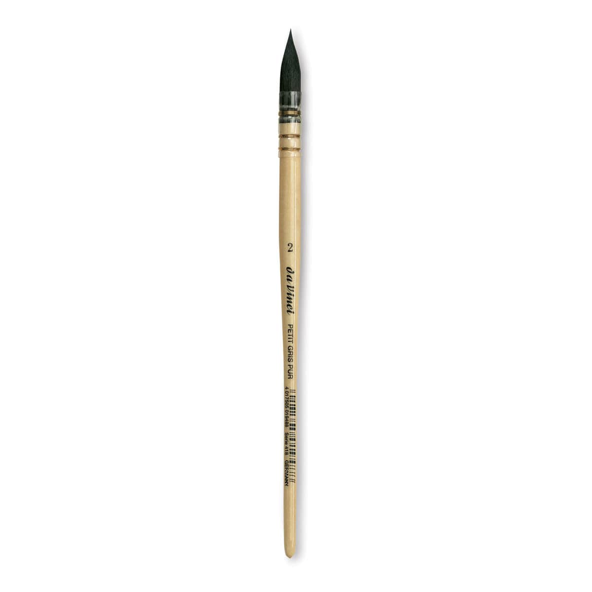 Da Vinci Petit Gris Pur Blue Squirrel Brush - Quill, Short Handle, Size 2