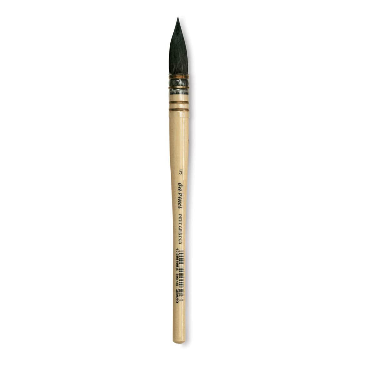 Da Vinci Petit Gris Pur Blue Squirrel Brush - Quill, Short Handle, Size 5