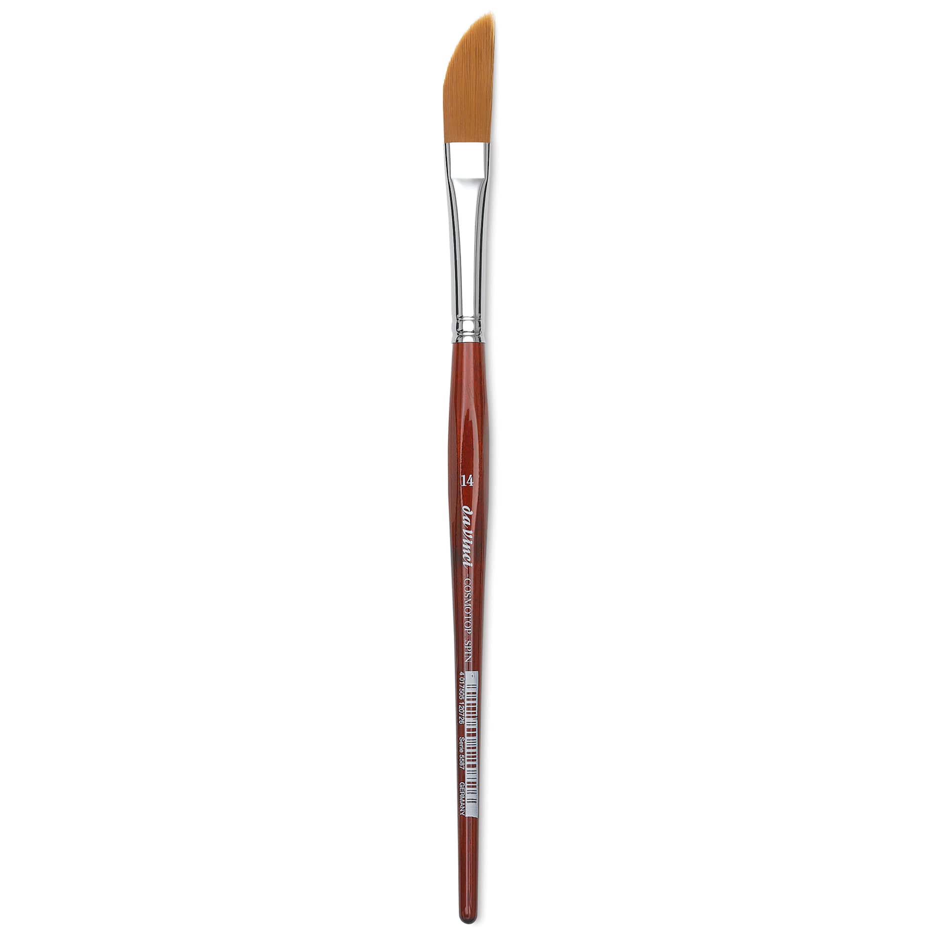 Da Vinci Cosmotop Spin Brush - Slanted Liner, Short Handle, Size 14