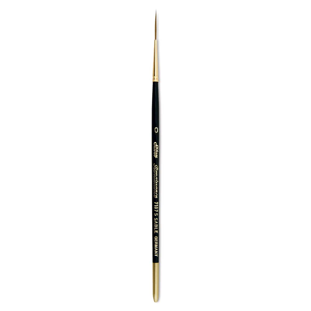 Silver Brush Renaissance Red Sable Brush - Script Liner, Short Handle, Size 0