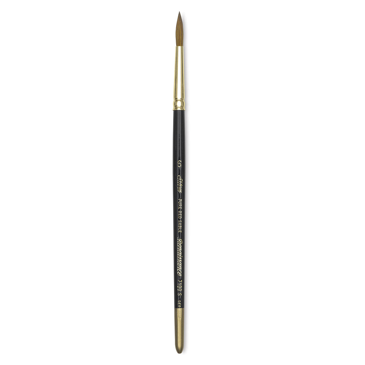 Silver Brush Renaissance Red Sable Brush - Round, Short Handle, Size 6