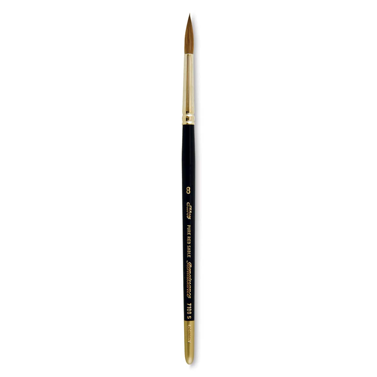 Silver Brush Renaissance Red Sable Brush - Round, Short Handle, Size 8