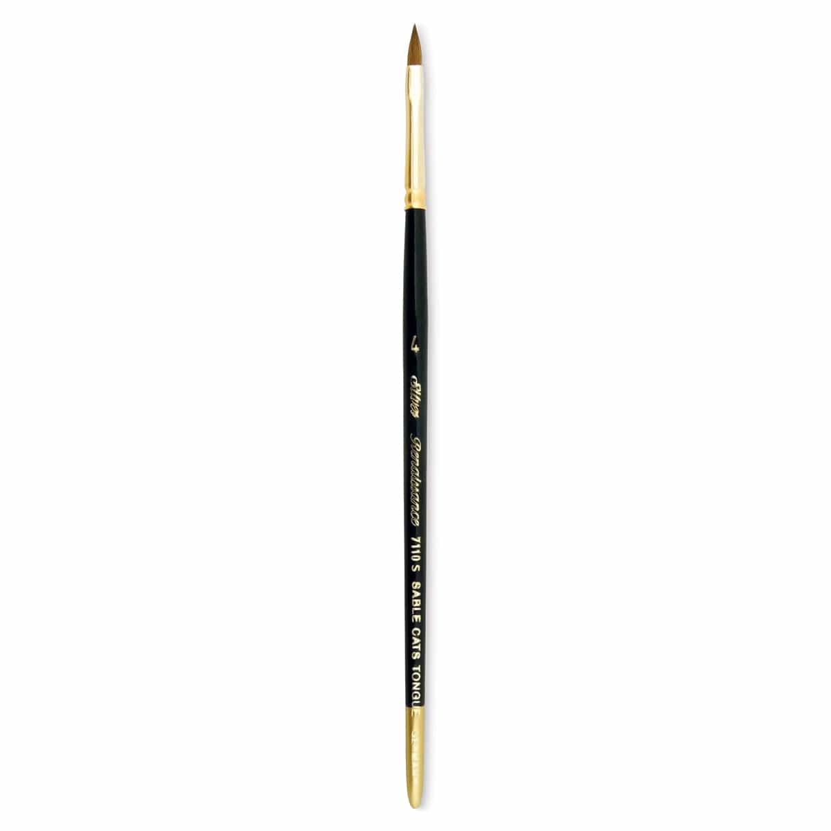 Silver Brush Renaissance Red Sable Brush - Cat's Tongue, Short Handle, Size 4