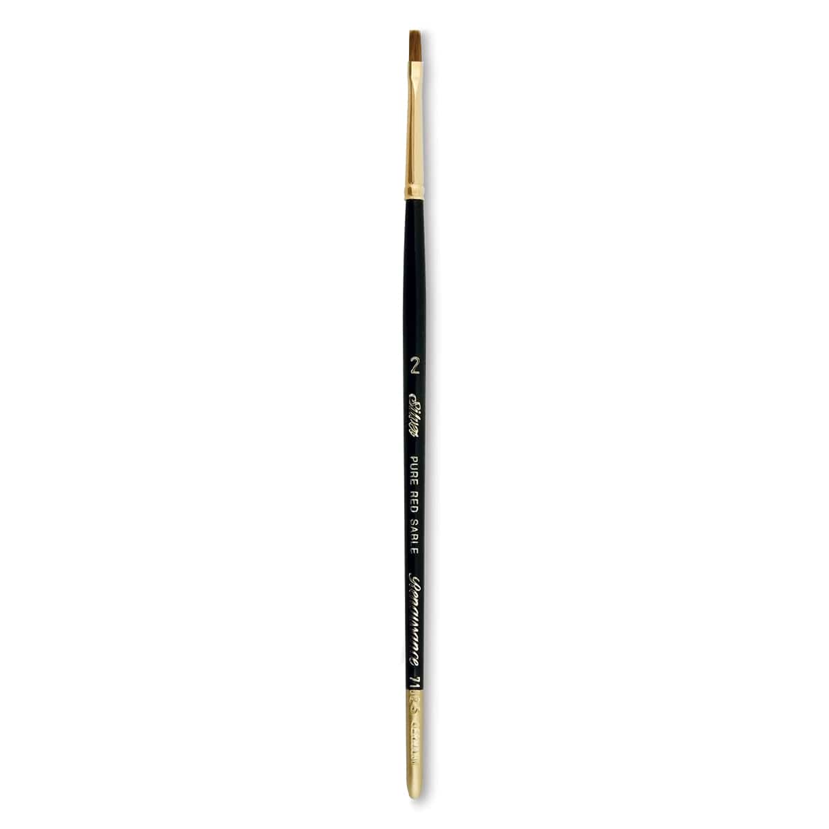 Silver Brush Renaissance Red Sable Brush - Bright, Short Handle, Size 2