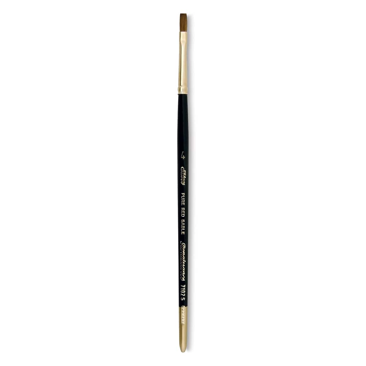 Silver Brush Renaissance Red Sable Brush - Bright, Short Handle, Size 4