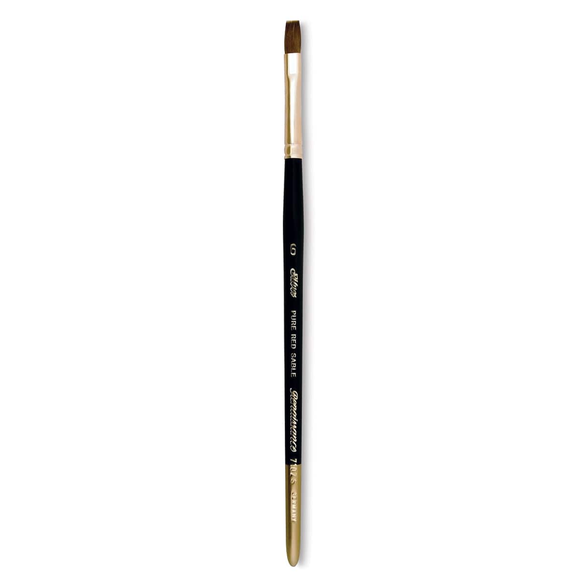 Silver Brush Renaissance Red Sable Brush - Bright, Short Handle, Size 6
