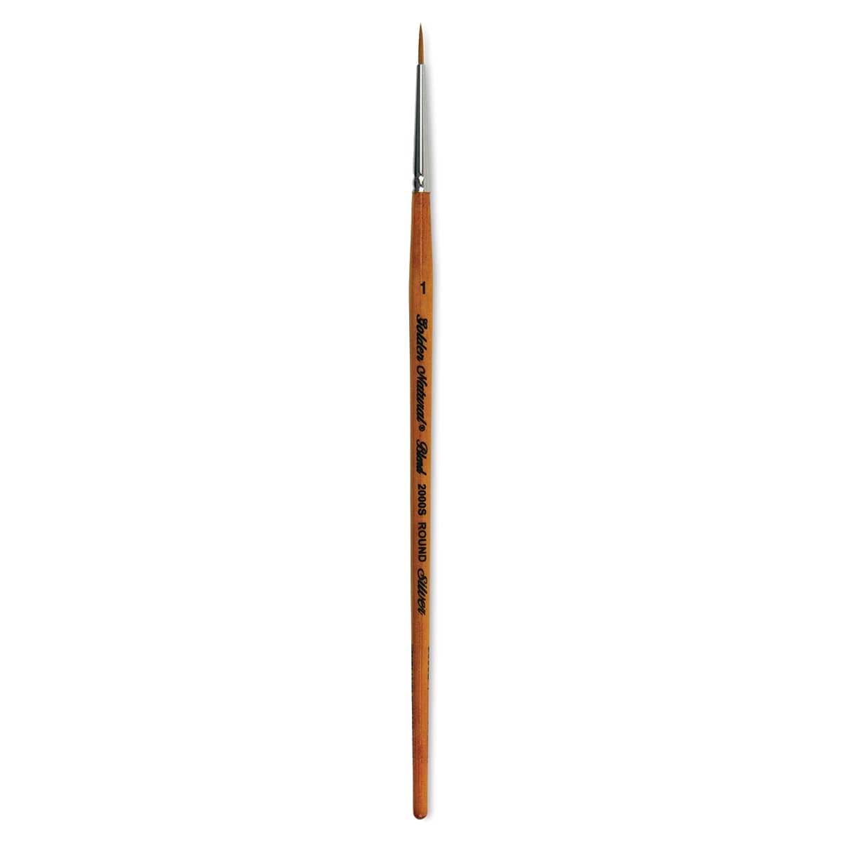 Silver Brush Golden Natural Brush - Round, Short Handle, Size 1