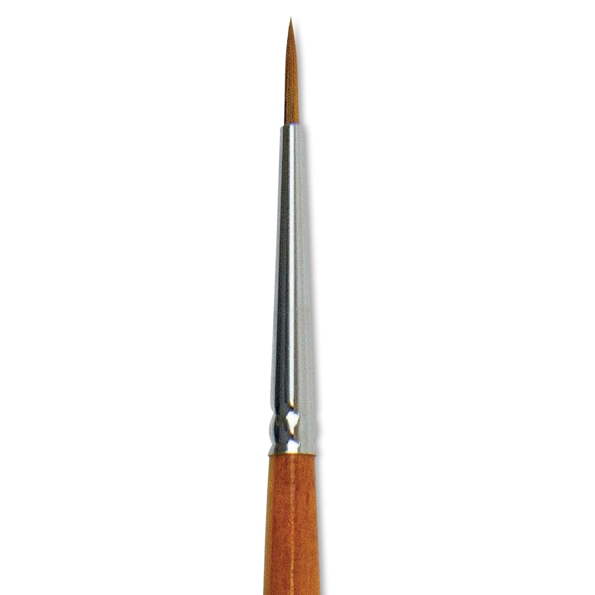 Silver Brush Golden Natural Brush - Round, Short Handle, Size 1 close up