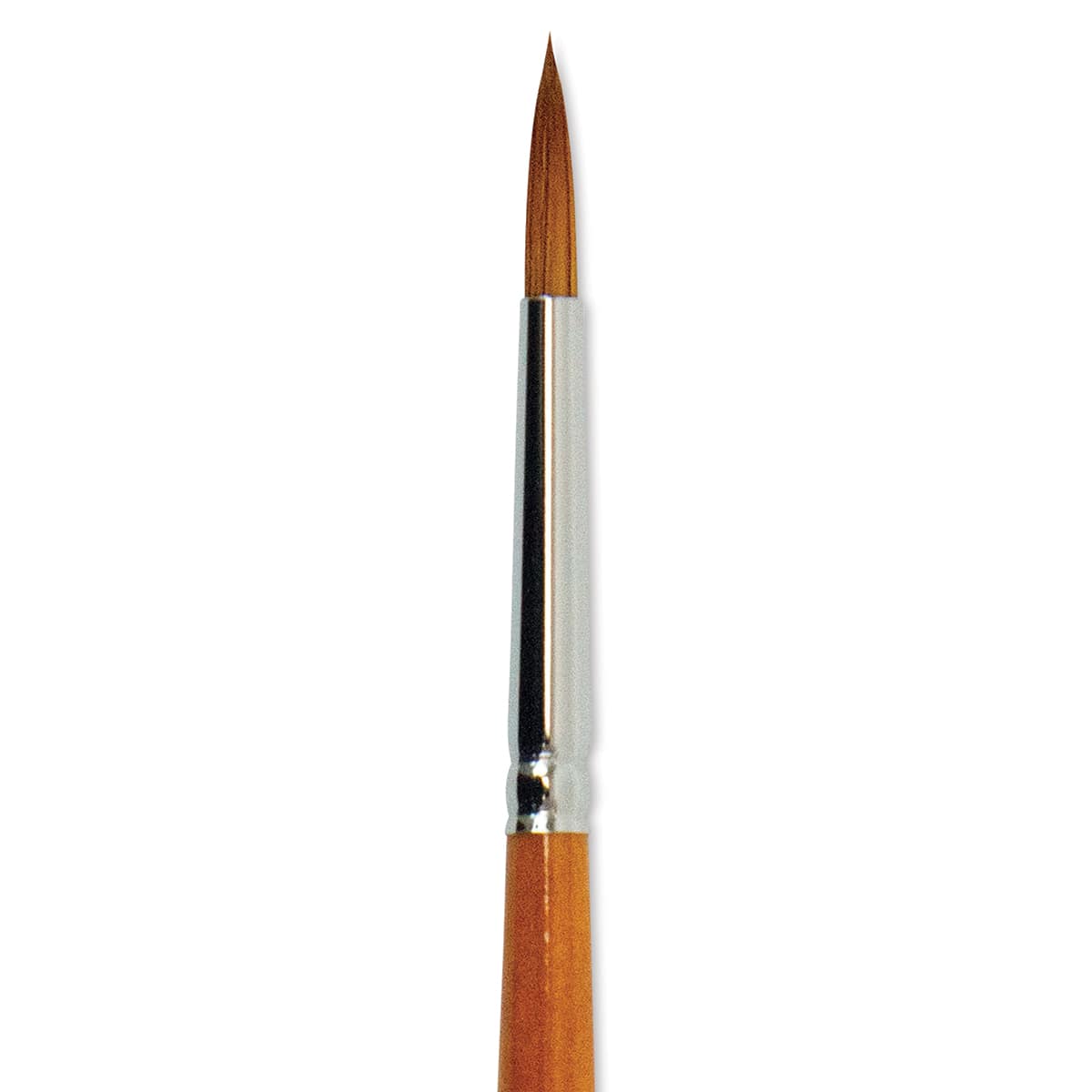Silver Brush Golden Natural Brush - Round, Short Handle, Size 6 close up