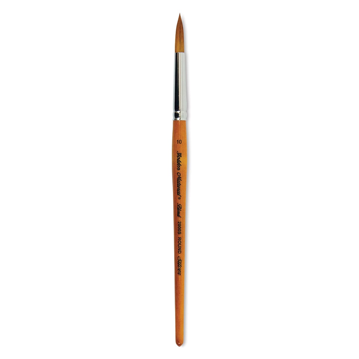 Silver Brush Golden Natural Brush - Round, Short Handle, Size 10