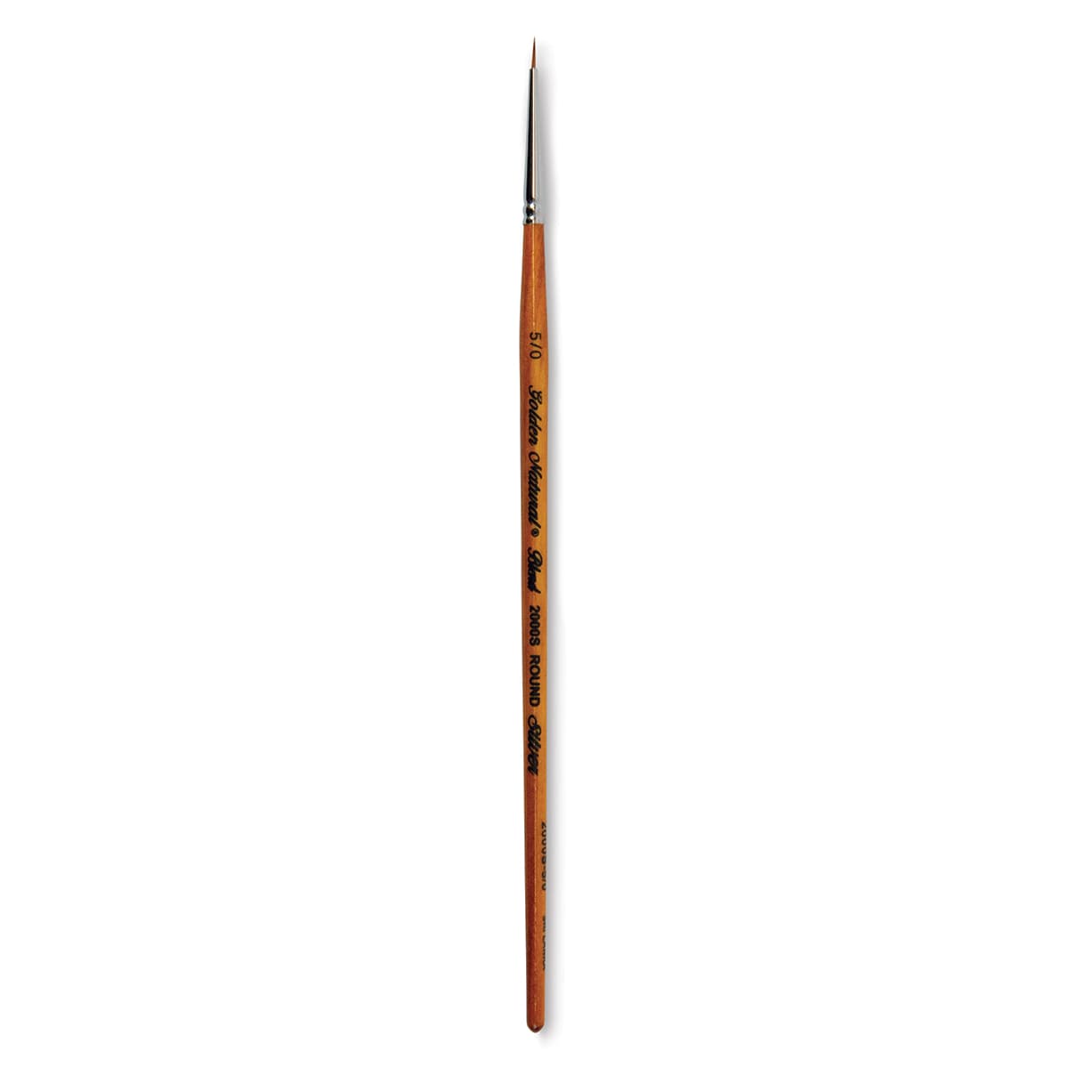 Silver Brush Golden Natural Brush - Round, Short Handle, 5/0