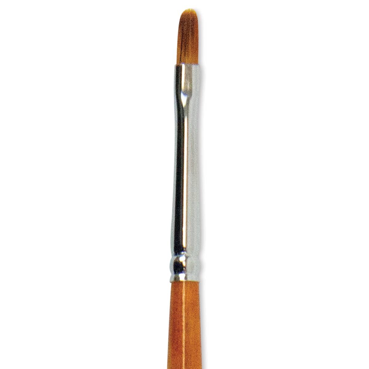 Silver Brush Golden Natural Brush - Filbert, Short Handle, Size 2 close up