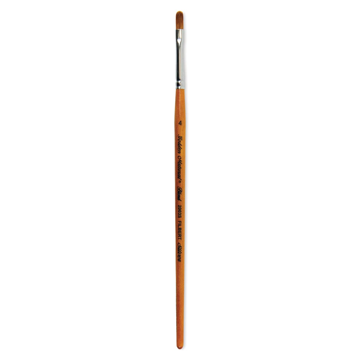 Silver Brush Golden Natural Brush - Filbert, Short Handle, Size 4